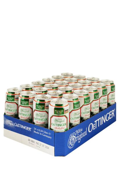 Упаковка Пиво Oettinger Alkoholfrei ( светлое б/а ж/б 0.5 л 24 шт )  фото упаковка пиво oettinger alkoholfrei ( светлое б/а ж/б 0.5 л 24 шт )