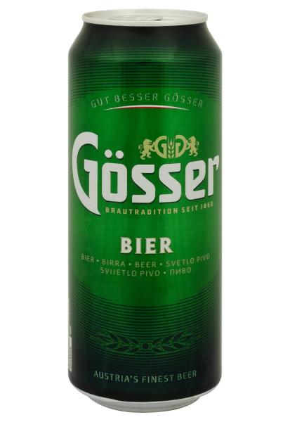 Пиво Gosser светлое фильтр.пастериз.ж/б 0.5 л  фото пиво gosser светлое фильтр.пастериз.ж/б 0.5 л