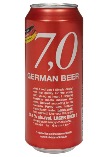 Пиво 7.0 German Beer Lager bier 5,4% светлое ж/б 0.5 л фото пиво 7.0 german beer lager bier 5,4% светлое ж/б 0.5 л