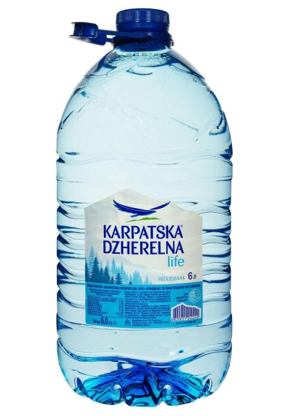 Вода Карпатська Джерельна негаз 6 л фото вода карпатська джерельна негаз 6 л