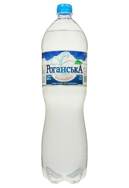 Вода артезианская Роганська природная с/газ 1.5 л фото вода артезианская роганська природная с/газ 1.5 л