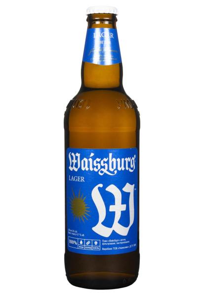 Пиво Waissburg Lager 4,7% светлое 0.5 л   фото пиво waissburg lager 4,7% светлое 0.5 л