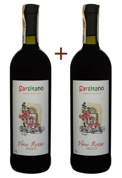 Набор вина Sarsitano Vino Rosso Secco Красное Сухое NEW 0.75 (набор 2 х 0.75 л) фото набор вина sarsitano vino rosso secco красное сухое new 0.75 (набор 2 х 0.75 л)