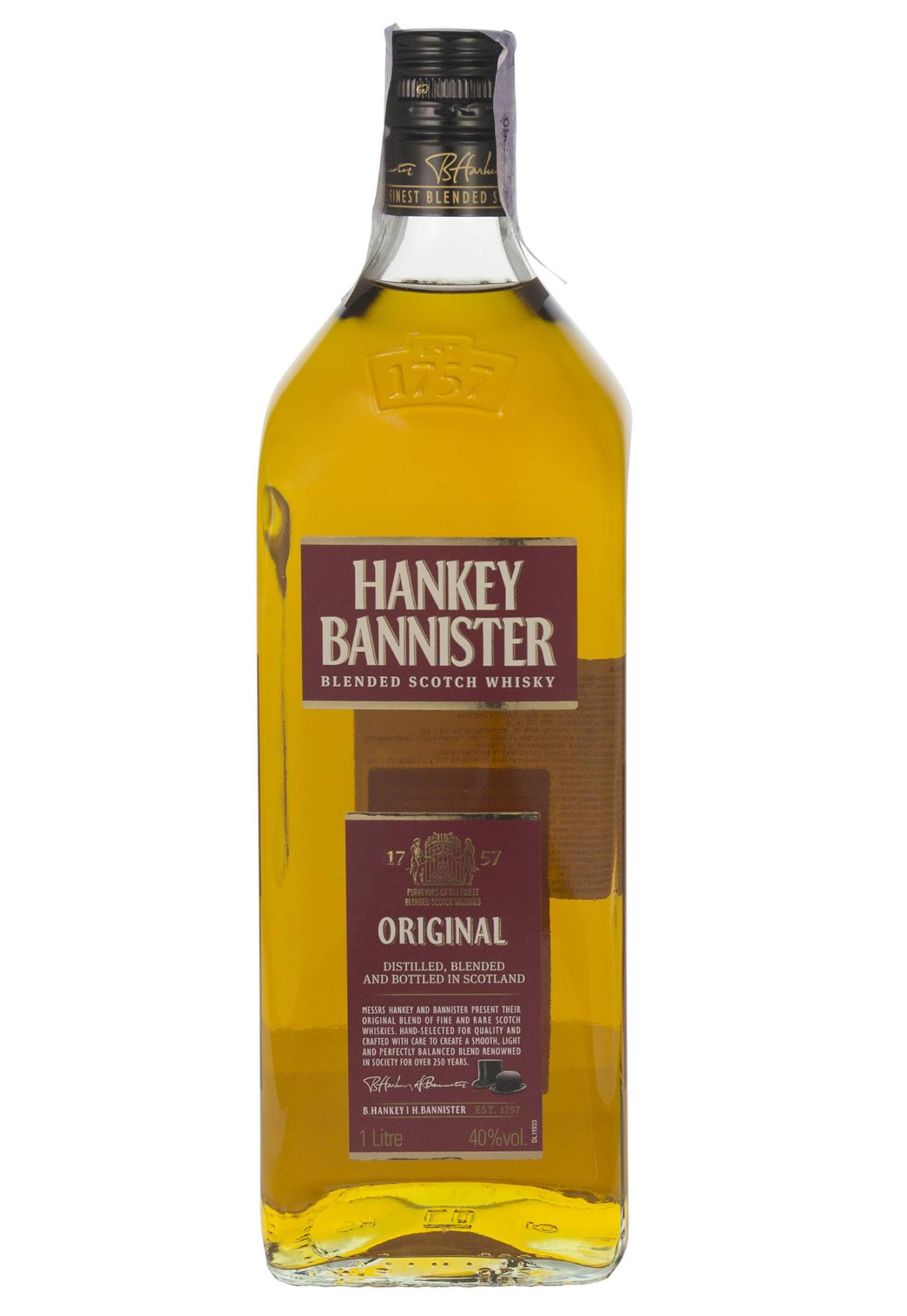 Ханки баннистер. Виски Hankey Bannister. Виски Hankey Bannister Original. Виски "Hankey Bannister" Original, 1 л. Ханки Баннистер 1л.