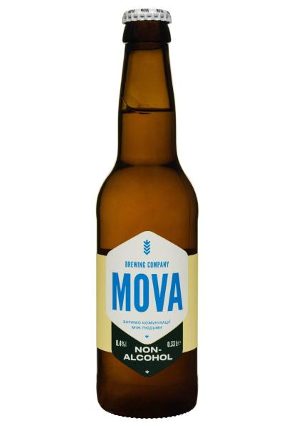 Пиво MOVA Non-Alcohol светлое б/а 0.33 л фото пиво mova non-alcohol светлое б/а 0.33 л