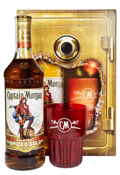 Ром Captain Morgan Spiced Gold со стаканом 0.7 л фото ром captain morgan spiced gold со стаканом 0.7 л