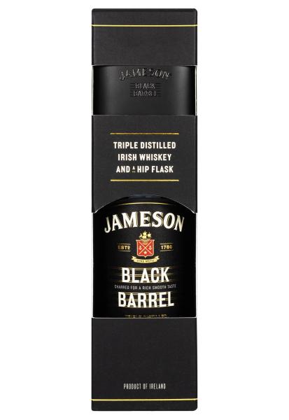 виски jameson black barrel с флягой 0.7 л
