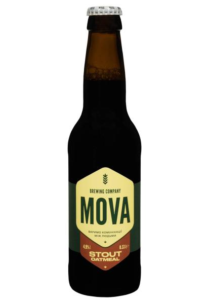 Пиво Stout Oatmeal MOVA темное 0.33 л  фото пиво stout oatmeal mova темное 0.33 л