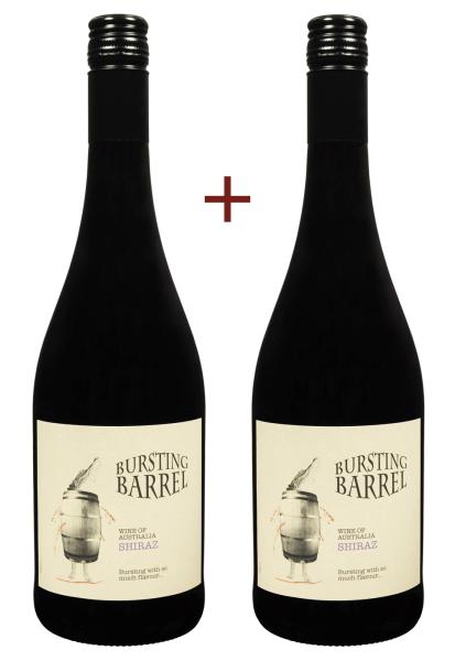 Набор вина Bursting Barrel-Shiraz Красное Сухое 0.75 ( набор 2 х 0.75 л)  фото набор вина bursting barrel-shiraz красное сухое 0.75 ( набор 2 х 0.75 л)