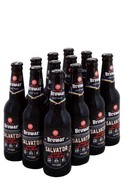 Упаковка Пиво Salvator ( 8% темное н/ф 0.35 л 12 шт )  фото упаковка пиво salvator ( 8% темное н/ф 0.35 л 12 шт )