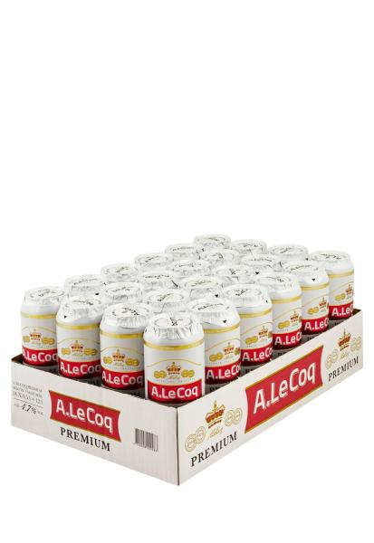 Упаковка Пиво A. Le Coq Premium ( светлое 4,7% ж/б 0.5 л 24 шт )   фото упаковка пиво a. le coq premium ( светлое 4,7% ж/б 0.5 л 24 шт )