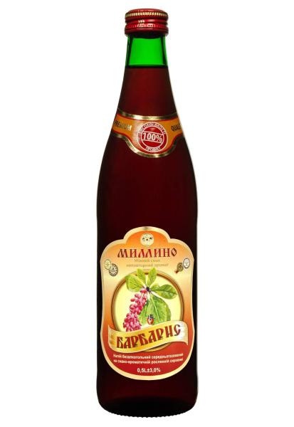 напиток милино барбарис б/а стекло 0.5 л