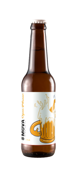 Пиво MOVA Open Pilsner светлое 5,3% 0.33 л фото пиво mova open pilsner светлое 5,3% 0.33 л