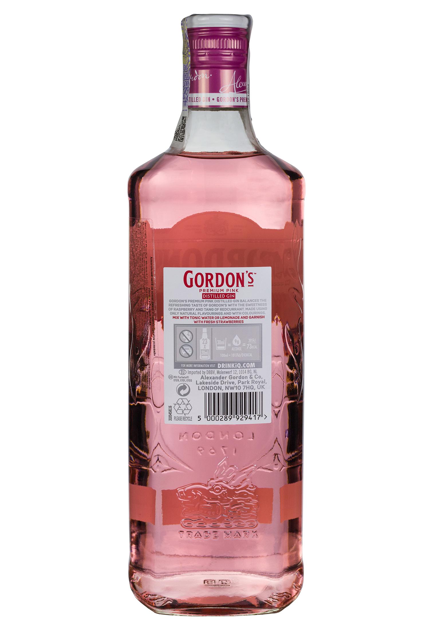 Розовый джин цена. Джин Gordon's Premium Pink. Gordon's Premium Pink Gin. Джин "Gordons", 0.7 л.