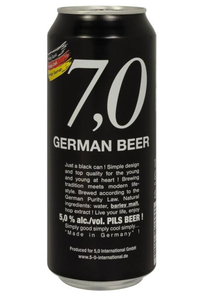 Пиво 7,0 German Beer Pils bier 5% светлое ж/б 0.5 л фото пиво 7,0 german beer pils bier 5% светлое ж/б 0.5 л