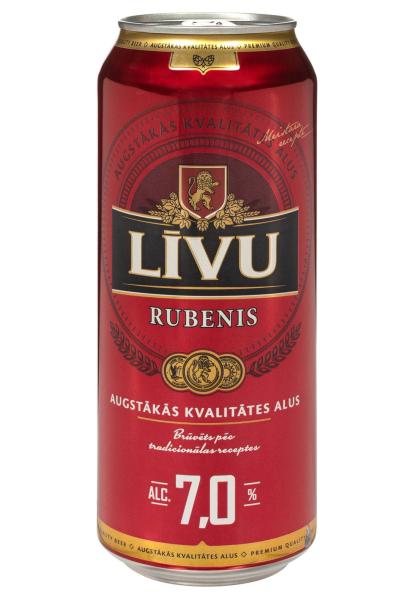 Пиво Livu Rubenis 7% ж/б 0.5 л фото пиво livu rubenis 7% ж/б 0.5 л