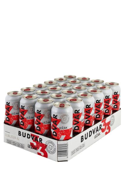 Упаковка Пиво Budvar 33 ( ж/б 0.5 л 24 шт )  фото упаковка пиво budvar 33 ( ж/б 0.5 л 24 шт )
