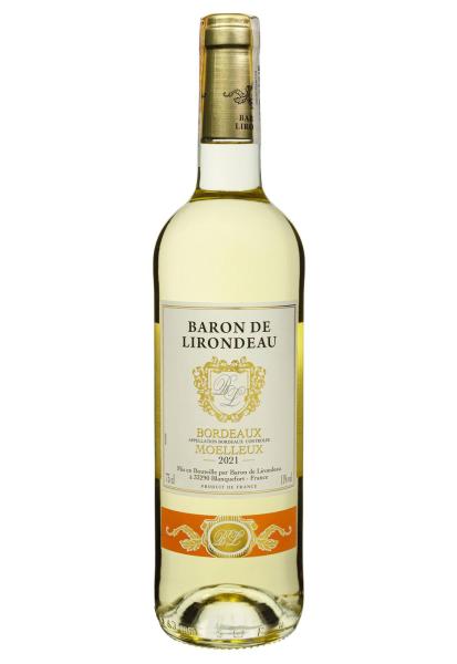 Baron de Lirondeau Bordeaux Белое Полусладкое 0.75 л фото baron de lirondeau bordeaux белое полусладкое 0.75 л