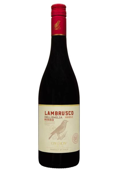 Civ&Civ Lambrusco dell'emilia Rosso Amabile Красное Полусладкое 0.75 л  фото civ&civ lambrusco dell'emilia rosso amabile красное полусладкое 0.75 л