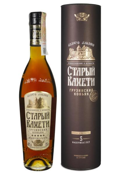 Коньяк Старый Кахети 5 лет в тубусе 0.5 л фото коньяк старый кахети 5 лет в тубусе 0.5 л