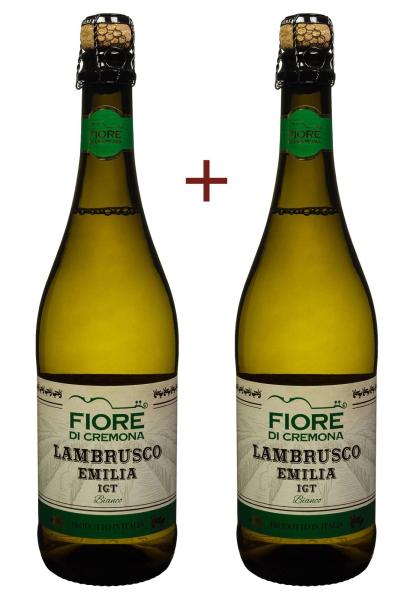 Набор вина Fiore di Cremona Lambrusco Dell`Emilia IGT Bianco 0.75 (набор 2 х 0.75 л) фото набор вина fiore di cremona lambrusco dell`emilia igt bianco 0.75 (набор 2 х 0.75 л)