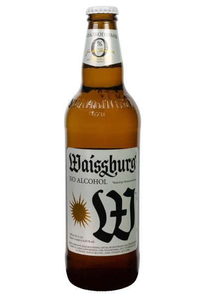 Пиво Waissburg No Alcohol 0,45% стекло 0.5 л фото пиво waissburg no alcohol 0,45% стекло 0.5 л