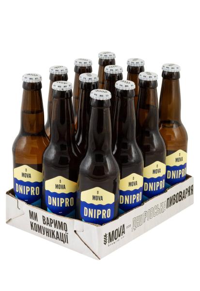 Упаковка Пиво Dnipro City Beer MOVA ( светлое 0.33 л 12 шт ) фото упаковка пиво dnipro city beer mova ( светлое 0.33 л 12 шт )