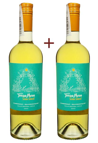Набор вина Terra Pura Сhardonnay Sauvignon Blanc Белое Полусладкое 0.75 (набор 2 х 0.75 л) фото набор вина terra pura сhardonnay sauvignon blanc белое полусладкое 0.75 (набор 2 х 0.75 л)