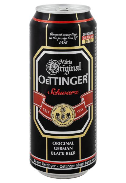 Пиво Oettinger Schwarz темное ж/б 0.5 л  фото пиво oettinger schwarz темное ж/б 0.5 л