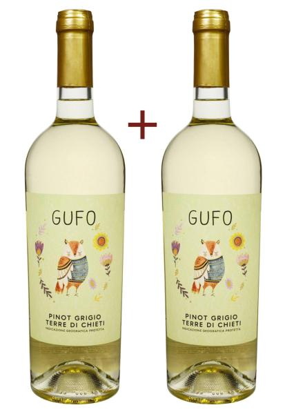 Набор вина Gufo Pinot Grigio Terre Di Chieti Белое Сухое 0.75 (набор 2 х 0.75 л) фото набор вина gufo pinot grigio terre di chieti белое сухое 0.75 (набор 2 х 0.75 л)