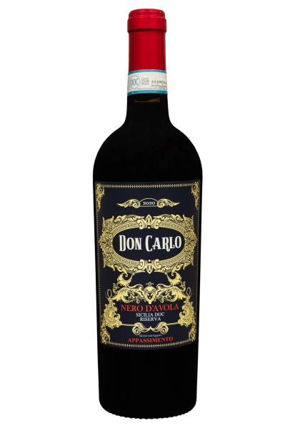 Don Carlo Nero D'avola Riserva 2020 Красное Полусухое 0.75 л  фото don carlo nero d'avola riserva 2020 красное полусухое 0.75 л