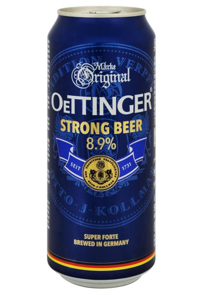Пиво Oettinger Strong Beer светлое пастериз.крепкое 8.9% ж/б 0.5 л  фото пиво oettinger strong beer светлое пастериз.крепкое 8.9% ж/б 0.5 л