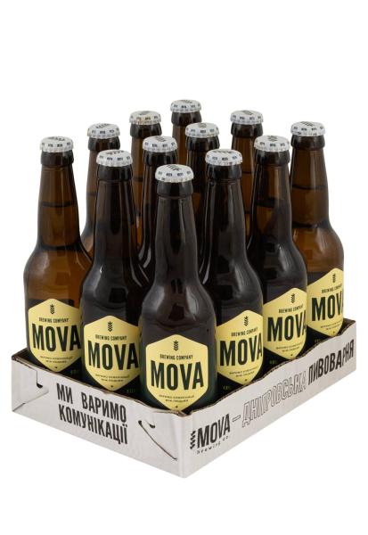 Упаковка Пиво Lager MOVA ( светлое 0.33 л 12 шт )  фото упаковка пиво lager mova ( светлое 0.33 л 12 шт )
