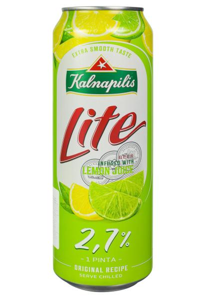 Пиво Kalnapilis Lite Lemon 2,7% ж/б 0.568 л фото пиво kalnapilis lite lemon 2,7% ж/б 0.568 л