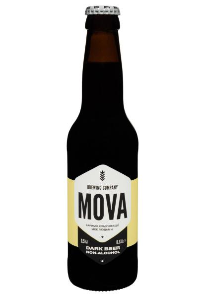 Пиво Dark Non-Alcohol MOVA темное нефилтр.непастериз.б/а 0.33 л фото пиво dark non-alcohol mova темное нефилтр.непастериз.б/а 0.33 л