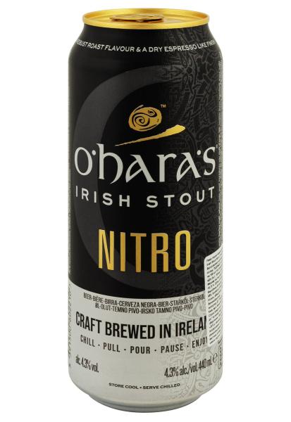 Пиво O'Hara's Irish Stout Nitro ж/б 0.44 л  фото пиво o'hara's irish stout nitro ж/б 0.44 л