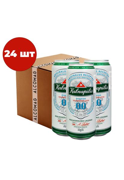 Упаковка Пиво Kalnapilis Non-alko classic ( светлое б/а ж/б 0.5 л 24 шт )