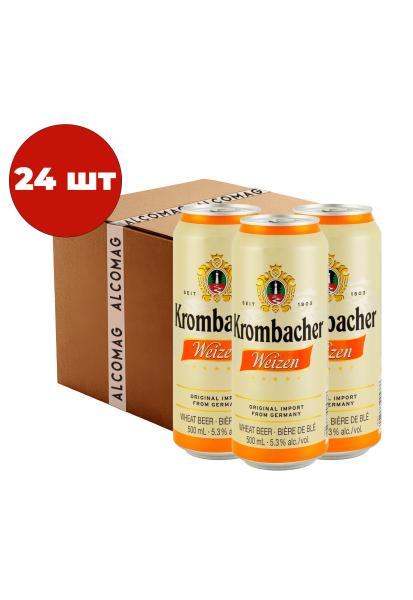 Упаковка Пиво Krombacher ( светлое пшеничное ж/б 0.5 л 24 шт )