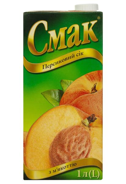 сок смак персиковый с мякотью 1 л