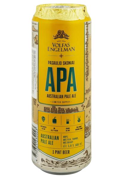 Пиво Volfas Engelman APA 5% светлое ж/б 0.568 л фото пиво volfas engelman apa 5% светлое ж/б 0.568 л