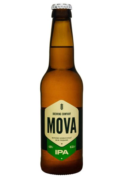 Пиво MOVA IPA светлое 4,8% 0.33 л фото пиво mova ipa светлое 4,8% 0.33 л