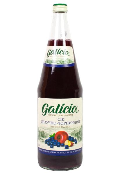 Сок Galicia Яблочно-Черничный (стекло) 1 л фото сок galicia яблочно-черничный (стекло) 1 л