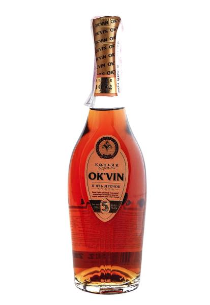 Коньяк OKVIN 5 лет 0.25 л фото коньяк okvin 5 лет 0.25 л