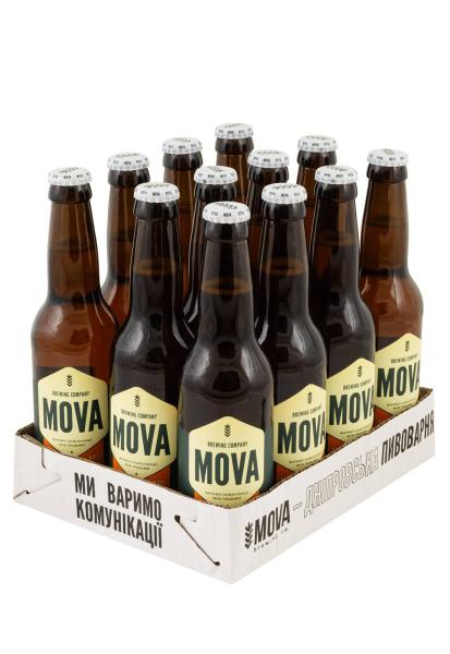 Упаковка Пиво Pilsner MOVA ( светлое 0.33 л 12 шт ) фото упаковка пиво pilsner mova ( светлое 0.33 л 12 шт )