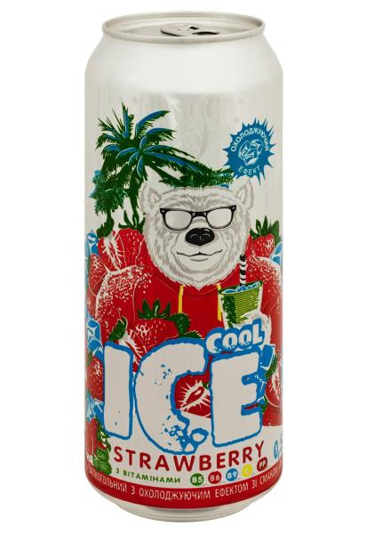 Ice Cool Напиток со вкусом Клубники ж/б 0.5 л фото ice cool напиток со вкусом клубники ж/б 0.5 л