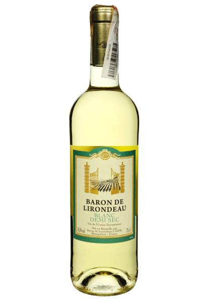 Baron de Lirondeau Белое Полусухое 0.75 л фото baron de lirondeau белое полусухое 0.75 л