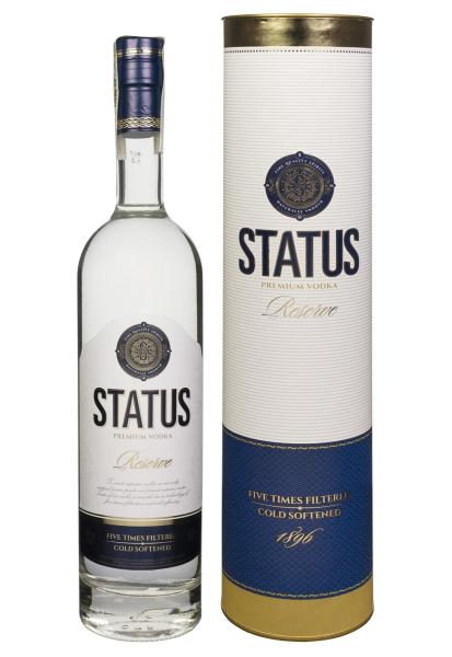 Водка Status Reserve в тубусе 0.7 л фото водка status reserve в тубусе 0.7 л