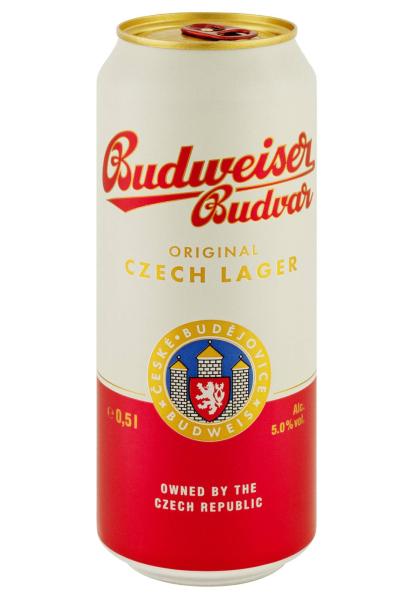 Пиво Budweiser Budvar 5% светлое ж/б 0.5 л фото пиво budweiser budvar 5% светлое ж/б 0.5 л