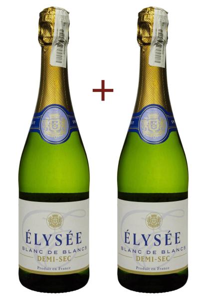 Набор вина Elysee Blanc De Blancs Demi-Sec Белое Полусухое 0.75 (набор 2 х 0.75 л) фото набор вина elysee blanc de blancs demi-sec белое полусухое 0.75 (набор 2 х 0.75 л)