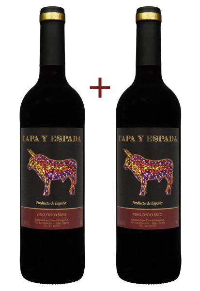 Набор вина Capa y Espada Vino tinto seco Красное Сухое 0.75 (набор 2 х 0.75 л) фото набор вина capa y espada vino tinto seco красное сухое 0.75 (набор 2 х 0.75 л)